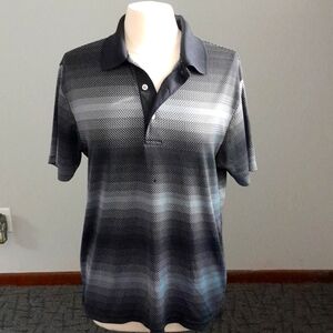 PGA GOLF TOUR BUTTON BREATHABLE POLO SZ -M